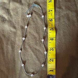 Vintage Jewelry Signed MONET,  pink Glass Pearls, Silver Tone, Necklace